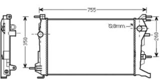 SU RADYATORU MEKANİK ( RENAULT: FLUENCE DIZEL 1.5 ) 633×378×32 resmi