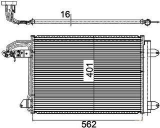 KLIMA RADYATORU (AUDI A3 / SEAT LEON / SKODA OCTAVIA / VW CADDY / GOLF / JETTA) resmi