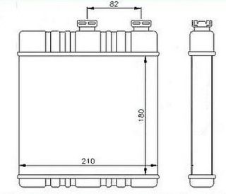 KALORIFER RADYATORU MEKANİK ( OPEL : ASTRA G ZAFIRA ) BEHER 180×210×34 resmi