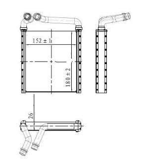 KALORIFER RADYATORU BRAZING-DENSO TIP (VW GOLF 12-13  PASSAT 11-15  SKODA SUPERB 14-15) resmi