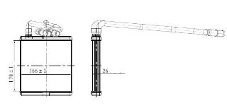 KALORİFER RADYATORU BRAZING (FORD FIESTA VI 08-) 170×166×26 resmi