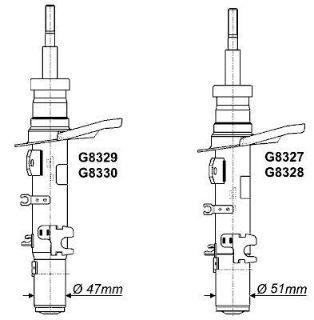 ÖN AMORTİSÖR SAĞ CITROEN C-ELYSE 2012 P301 2012 47 CM resmi