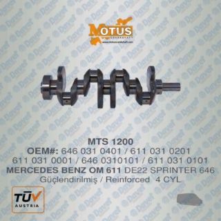 KRANK MİLİ SPRINTER OM 611 DE22 4 SİLİNDİR- VİTO EURO5 - GUCLENDIRILMIS resmi