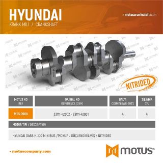 KRANK MİLİ (4 BALTA) HYUNDAİ D4BB H-100 MINIBUS GUCLENDIRILMIS resmi