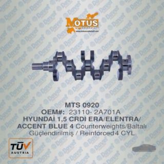 KRANK MİLİ ACCENT GETZ  1.5 CRDI 12V - D3EA resmi