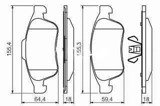 410607115R ÖN BALATA MGN III-SCENIC III 09 FLUENCE-DUSTER 10 LODGY 12 1.6 16V-2.0 16V-1.5 DCI 410605961R-440603905R resmi