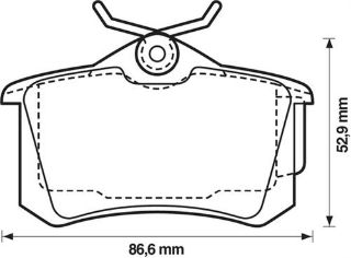 ARKA BALATA MGN II-LGN-GOLF III-IV-PASSAT III-POLO-C3-C4-P307-AUDI A3-A4 resmi