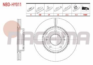 FREN DİSKI ÖN HAVALI 5 BJN 280X26X69X47,4 HYUNDAİ I30 1.4İ - 1.6İ 2007-2011/ IX20 1.4İ - 1.4 CRDI - 1.6İ 2010-/ KİA CEE'D 1.6 CRDI -1.4İ - 1.6İ 2006-2012/ SPORTAGE 2.0 CRDI 2004-2010 resmi