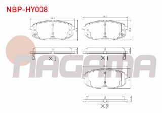 FREN BALATA ÖN İKAZLI HYUNDAİ I30 1.6İ 2007-2011/ I30 1.6 CRDI 2007-2011/ I30 1.6 CRDI 2011-/ KİA CEE'D 1.6 CRDI 90 HP 2006-2012/ CEE'D 1.6İ 115 HP 2006-2012/ CARENS II 2.0 CRDI 2002-2006 resmi