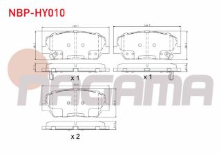 FREN BALATA ÖN İKAZLI HYUNDAİ I30 (GD) 1.6 GDI 2011-2017 / I30 (GD) 1.6 CRDI 2011-2017 / KİA CEE'D 1.6 CRDI 2012- resmi