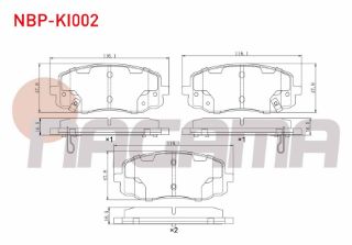 FREN BALATA ÖN İKAZLI KİA PICANTO (BA) 1.25 2004-2011 / PICANTO (BA) 1.1İ 2004-2011 / HYUNDAİ I10 (PA) 1.1İ 12V 2008-2013 / I10 (BA) 1.0 D-CVVT 2013- / I10 (BA) 1.2 D-CVVT 2013- resmi