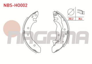 FREN PABUC BALATA ARKA LEVYELI 202,2X38,4MM HONDA CİVİC VI 1.4İ - 1.6 IVTEC 1995-2001 /ROVER 200 1.4İ 1995-2000/ 400 414 SI 1.4İ 1995-2000/ 25 1.6 16V 1999-2005 resmi