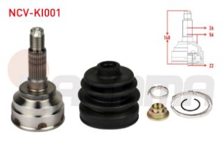 AKS KAFASI SOL SAĞ ÖN DIS 26X22X56 UZUNLUK 148MM KİA SEPHIA (FA) 1.5İ 16V - 1.6İ 1993-2001/ SHUMA I (FB) 1.5İ 16V 1997-2001 resmi