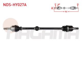 KOMPLE AKS SAĞ ÖN ABSLI 46 DIS UZUNLUK 941MM HYUNDAİ I30 (FD) 1.4İ A-T/M-T - I30 (FD) 1.6İ 2007-2011 resmi