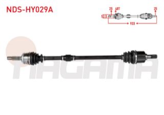 KOMPLE AKS SAĞ ÖN ABSLI 48 DIS UZUNLUK 933MM HYUNDAİ I20 (PB, PBT) 1.4 - 1.4 CVVT A-T 2008-2015/ I20 (GB) 1.4 2015- resmi