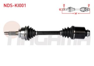 KOMPLE AKS SAĞ ÖN UZUNLUK 567MM KİA SORENTO I (JC) 2.5 CRDI A-T 2002-2009 resmi