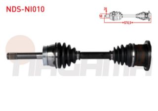 KOMPLE AKS SOL SAĞ ÖN UZUNLUK 570,5MM NİSSAN PİCK UP (D22) 2.5 D - 2.5 DI 4X4 1998- resmi