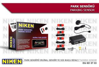 PARK SENSÖRÜ ORJİNAL SENSÖR VE SES İKAZLI BEYAZ resmi