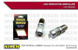 LED AMPUL 1016 CIFT DUY CANBUS LED TURUNCU resmi