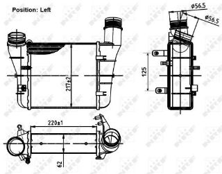 TURBO RADYATORU (INTERCOOLER) SOL AUDI A4 2,0TDI / TFSI 04>08 EXEO 1,8TSI 2,0TFSI / TDI 09> resmi