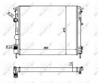 MOTOR RADYATORU LOGAN SANDERO KUBISTAR CLIO II KANGOO CLIO THALIA 1,4 / 1,6 / 1,5DCI 06> resmi