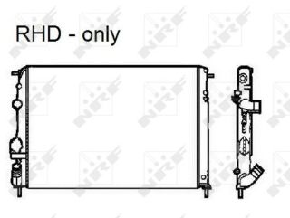 MOTOR RADYATOR MEGANE 1,4 / 1,6 / 2,0 MEKANIK KLIMALI (2 SIRA AL+PL) (585×414,5×28) resmi