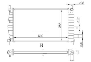 X RADYATÖR BRAZİNG FİESTA 95 502X288X22 resmi