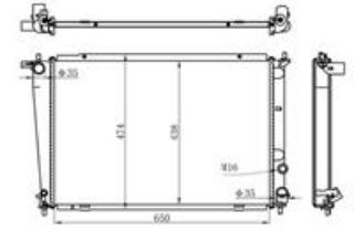 RADYATÖR BRAZİNG STAREX 00-04 2.5TD AC KLİMASIZ MEK 650X438X26 resmi