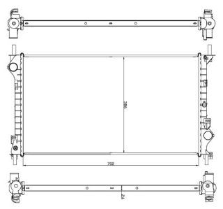 RADYATÖR BRAZİNG CONNET 1.8 16V-1.8DI-1.8 16V MEK 703X388X26 resmi