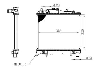 RADYATOR BRAZİNG MT 320X378X26 PRİDE 1.1/1.3 93- 62505 resmi