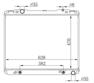 RADYATOR BRAZİNG AT 470X628X26 SORENTO 2.5 DİZ. resmi