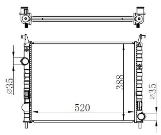 RADYATÖR ALBEA 1.3 JTD-PALİO YM-STRADA 06 AC 520X395X42 resmi