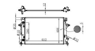 RADYATÖR BRAZİNG ELANTRA-İ30 1.6İ 2015 610X398X16 AT resmi