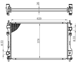 RADYATÖR BRAZİNG TRANSİT 2.4D 00-06 KLİMASIZ MEK 620X378X26 resmi