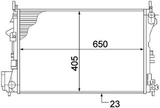 RADYATÖR BRAZİNG VECTRA C-SIGNUM 1.6-1.8 16V 02 AC KLİMASIZ MEK 650X398X26 resmi