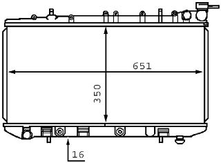 RADYATÖR BRAZİNG NİSSAN SUNNY 1.6 90-95 AC KLİMASIZ MEK 320X648X16 resmi