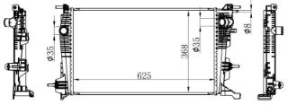 RADYATÖR BRAZİNG SCENİC III 1.5 DCI 1.4 08 MEK 625X368X26 resmi