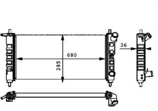 RADYATÖR BRAZİNG CORSA B 93 680X268X26 MEK. resmi