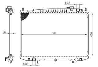 RADYATOR BRAZİNG MT 450X710X16 D22 2.5 TD/3.2D 67356 resmi