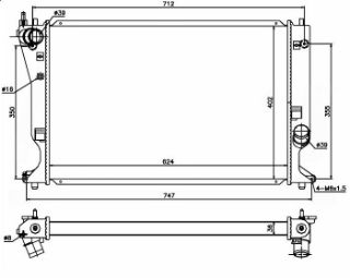 RADYATOR BRAZİNG MT 625X408X32 AVENSİS 2.0 D4D 2003 /VERSO 2.2 D4D 2004 64695 resmi