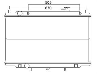 RADYATÖR BRAZİNG NISSSAN SKYSTAR MEK 450X688X26 resmi