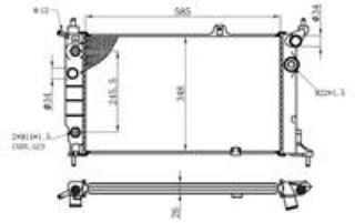 RADYATÖR ASTRA F 1.4-1.6-1.8-2.0 AC OTOM 585X348X26 resmi