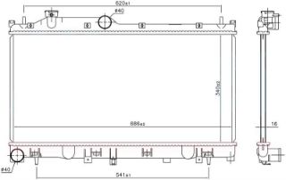 RADYATOR BRAZİNG MT 342X688X16 FORESTER 2.0İ/2.5İ 2012 67744 resmi