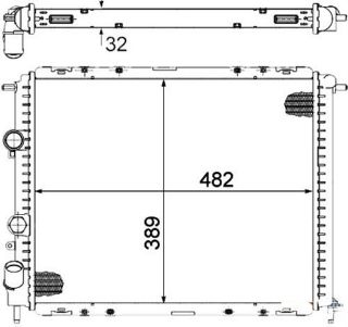 RADYATÖR BRAZİNG CLİO II-KNG 00 AC MEK 476X398X32 resmi