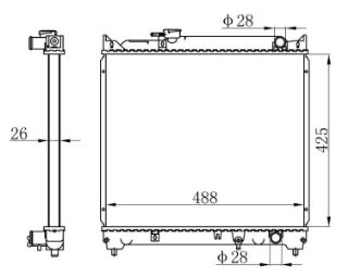 RADYATOR BRAZİNG MT 425X488X26 VİTARA 1.6İ 88- 64155 resmi