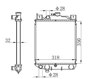 RADYATOR BRAZİNG MT 350X328X32 SWİFT 1.6İ 91- 64183 resmi