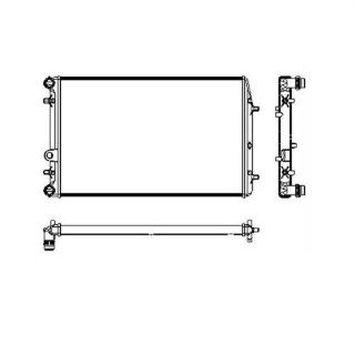 RADYATÖR POLO-IBIZA IV-FABIA-CORDOBA-1.2-1.4-1.6-1.4TDI-1.9TDI AC KLİMASIZ MEK OTOM 629X388X16 resmi