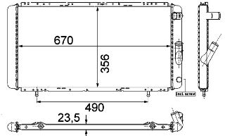 RADYATÖR BRAZİNG R21-CNCRD-MNGR-OPT AC MEK 667X355X18 resmi