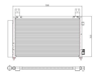 KLİMA KÖNDENSERİ CHEVROLET SPARK 1.0-1.2 05 535X305X16 OTO.-MEK. resmi