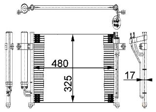 KLİMA KÖNDENSERİ HYUNDAİ GETZ 1.1-1.3İ-1.3-1.4İ-1.6 02-09 535X345X16 resmi